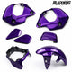 Set Of 7 Piece Frame Body Cover Side Upper Panel Purple Carbon Fiber For Honda Grom 2021-2024