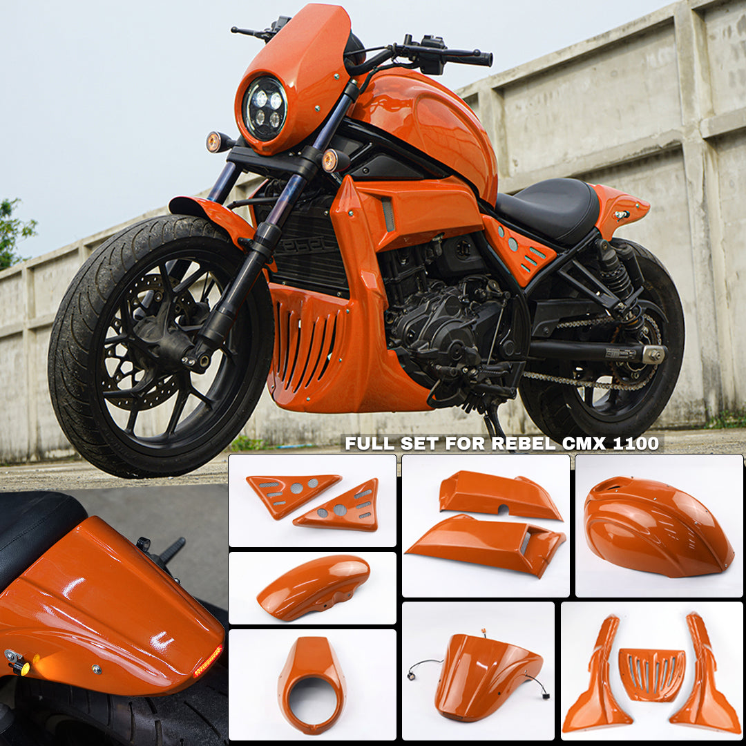FULL SET OF 7 PIECES ORANGE FIT FOR HONDA REBEL CMX 1100 2020-2025