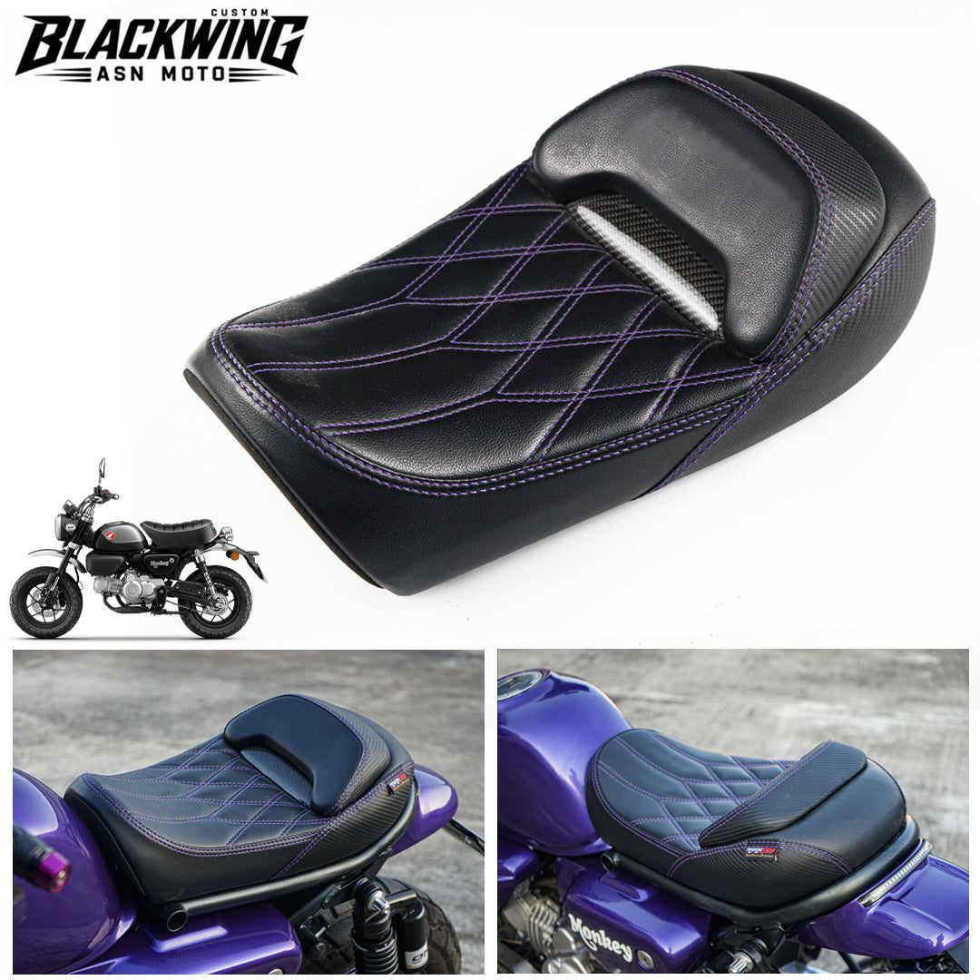 Replacement Seat Cafe Racer Sport Purple Stitching V.18 For Honda Monkey Z125 2018-2026