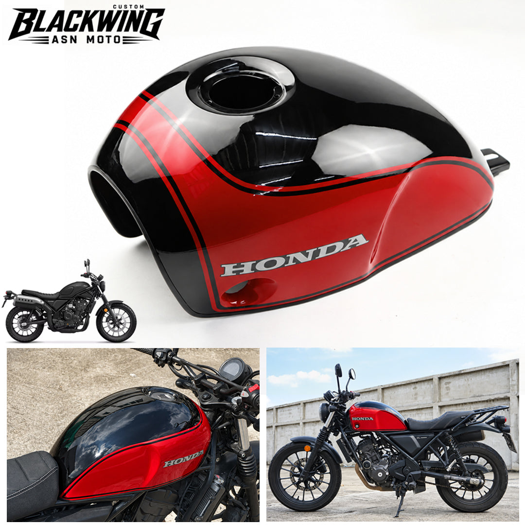 ฝาถังน้ำมันเชื้อเพลิง สีดำ/แดง V.19 สำหรับ Honda SCL CL 300 500 ปี 2023-2026