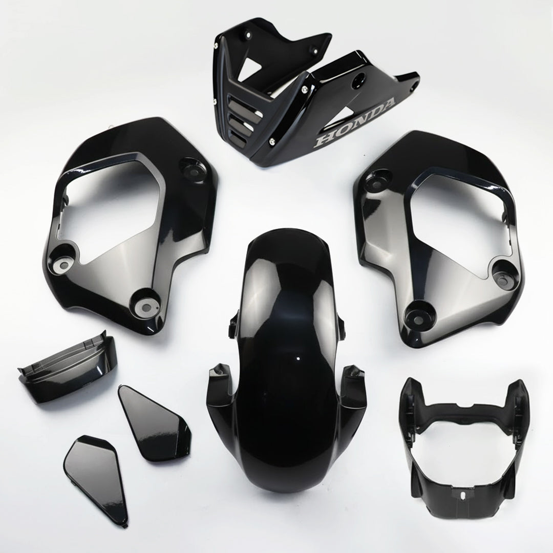 GLOSS BLACK PLASTIC PANEL FAIRING & UNDER FAIRING HONDA NEW GROM 125 2021-2024
