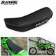 Black Replacement Seat Pad Stitch Logo White Fit For Kawasaki KLX110L 2002-2026