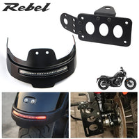 REAR TIDY FENDER ELIMINATOR LED + LICENSE PLATE FOR HONDA CMX REBEL 300&500 2017-2026