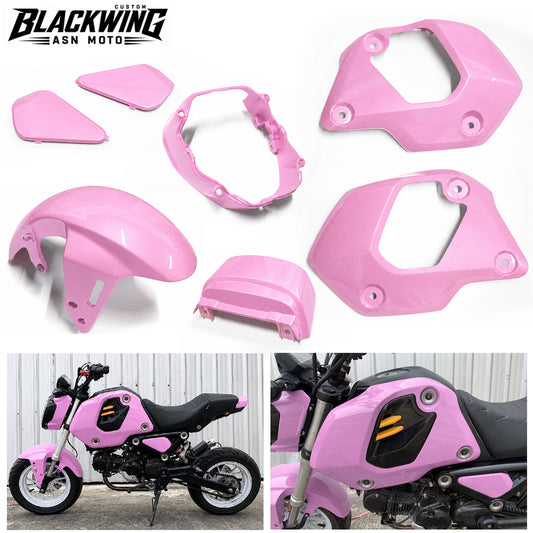 Pink Panels 7Pc Body Pastel Panels Frame Body For Honda Grom 125 2021-2024