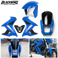 Set 3 Front Fender / Headlight Cover / Side Fairing Blue For Honda Grom 125 2021 - 2024