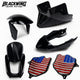 Set 5 Front Fender / Headlight Cover / Rear Cover / Side Frame / Under Fairing Black For Honda Grom 125 2021 - 2024