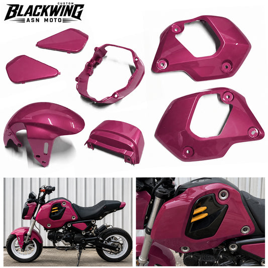 Ruby Red 7Pc Body Pastel Panels Frame Body For Honda Grom 125 2021-2024