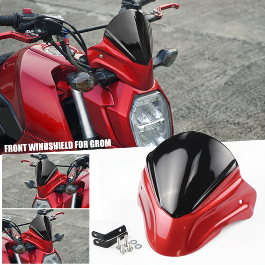 FRONT WINDSHIELD WINDSCREEN V.1 RED FOR HONDA GROM 125 2021-2024