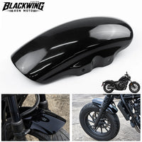 บังโคลนหน้าสั้น ชิลด์กันน้ำลาย สีดำเงา สำหรับ Honda Rebel CMX 300 500 (2017-2026)