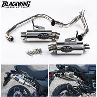 デュアルエキゾーストシステム ステンレスパイプマフラー + ロゴ ホンダ グロム 125 2021-2026用