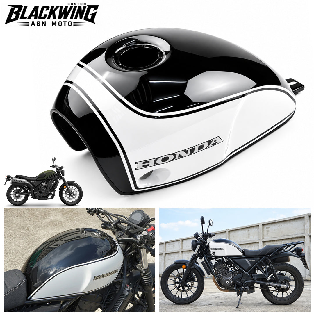 ฝาครอบถังน้ำมันเชื้อเพลิง สีดำ/ขาว V.18 สำหรับ Honda SCL CL 300 500 ปี 2023-2026