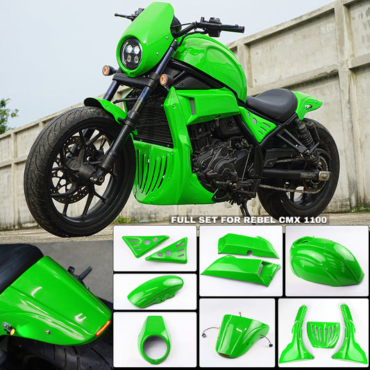 FULL SET OF 7 PIECES GREEN FIT FOR HONDA REBEL CMX 1100 2020-2025