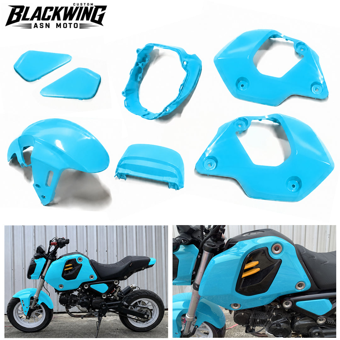 Sky Blue 7Pc Body Pastel Panels Frame Body For Honda Grom 125 2021-2024