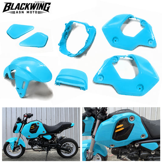 Sky Blue 7Pc Body Pastel Panels Frame Body For Honda Grom 125 2021-2024