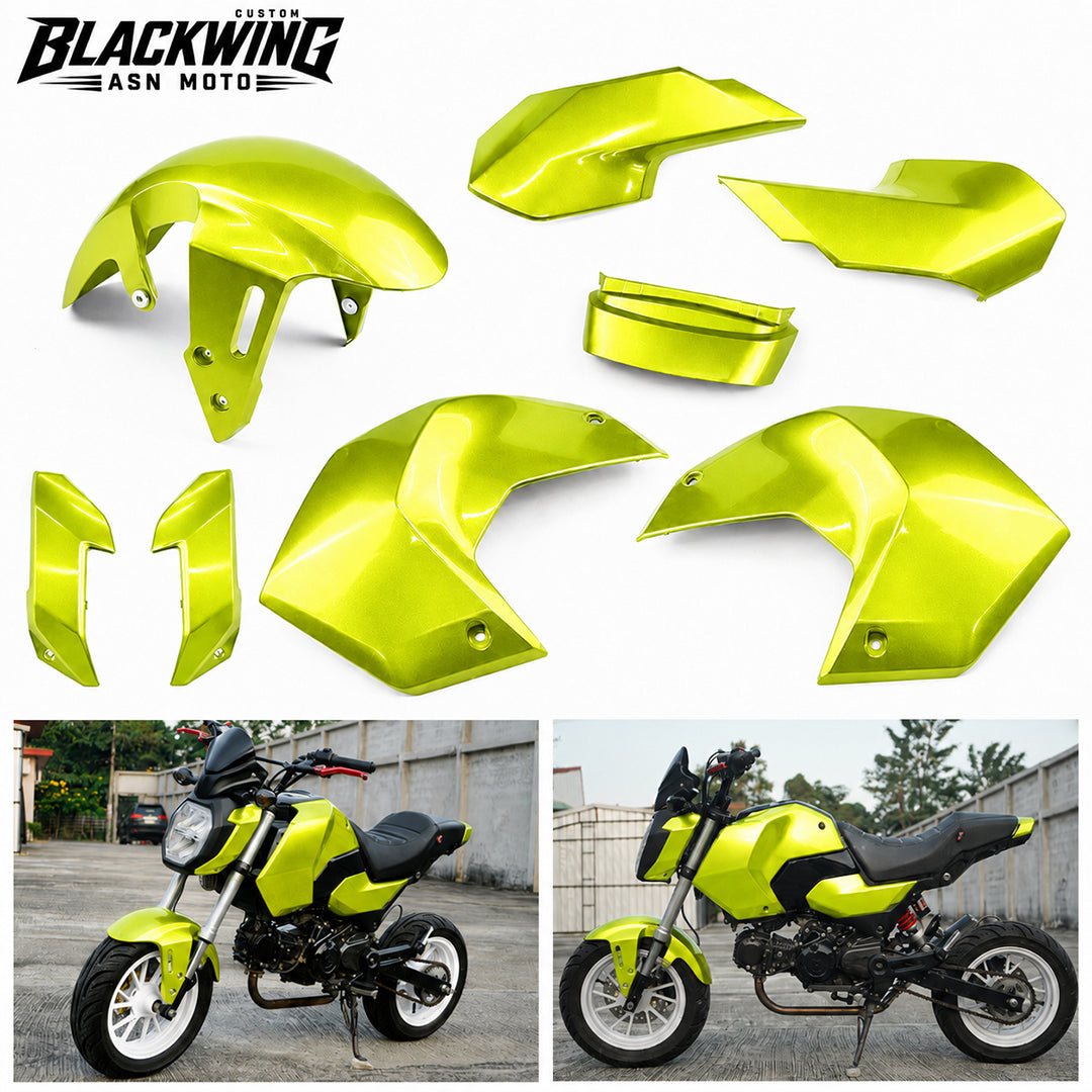 8Pc Body Panels Frame Body Green V.3 For Honda Grom 125 2025 - 2026