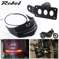 REAR TIDY FENDER ELIMINATOR LED + LICENSE PLATE FOR HONDA CMX REBEL 1100 2021-2026