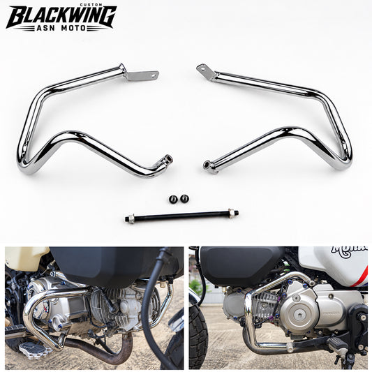 Crash Bar Engine Frame Protection Guard LH+RH Chrome For Honda Monkey 125 2022-2026