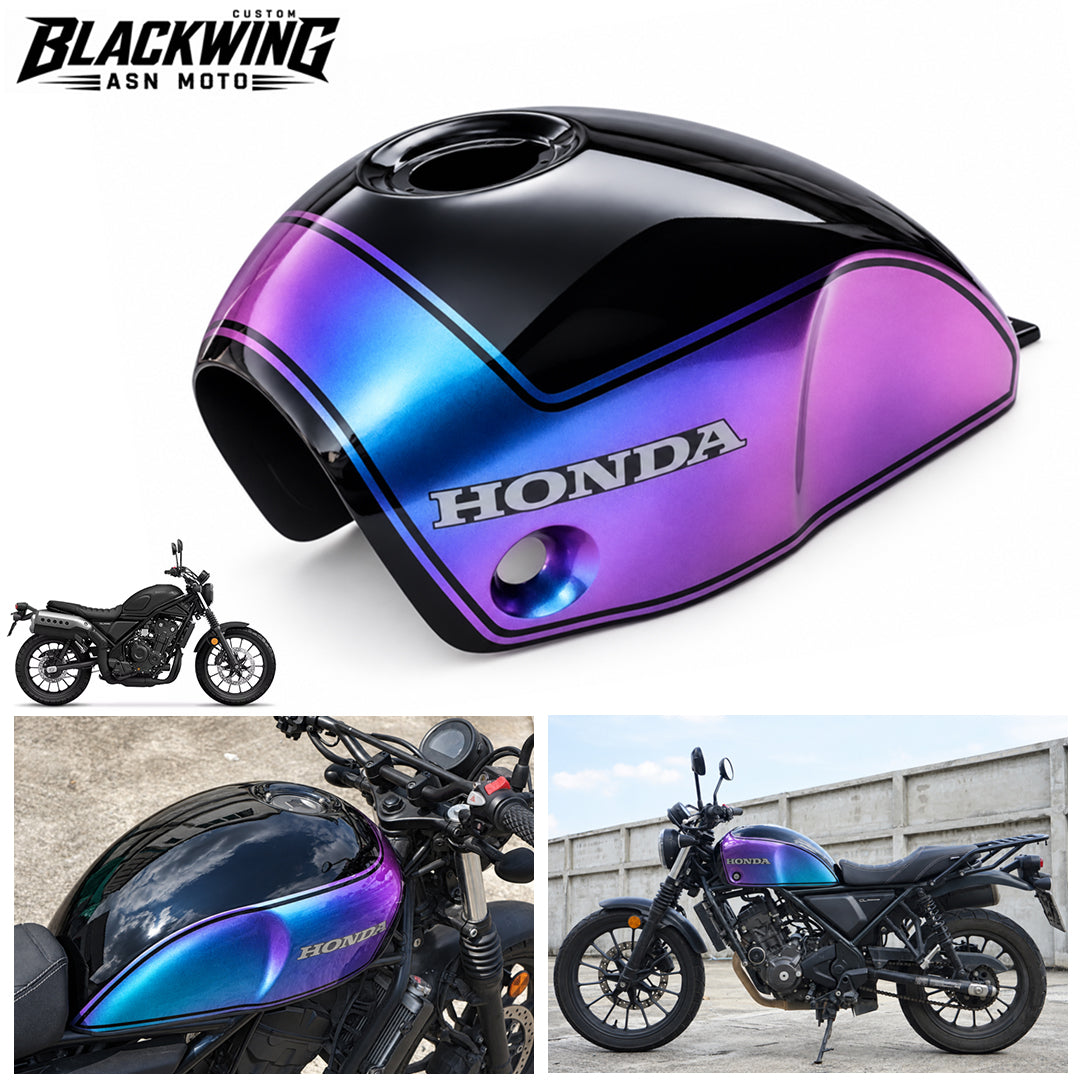 ครอบถังน้ำมันเชื้อเพลิง ลาย Black/Purple Effect V.21 สำหรับ Honda SCL CL 300 500 ปี 2023-2026