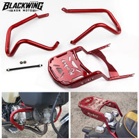 Crash Bar Engine Guard & Rear Luggage Rack Kit Honda Monkey 125 2018-2026 Red