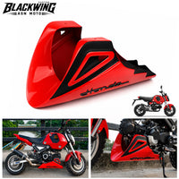 Belly Panel Fairing Frame Guard Cover Trim Red + Logo For Honda Grom 125 2021 - 2026