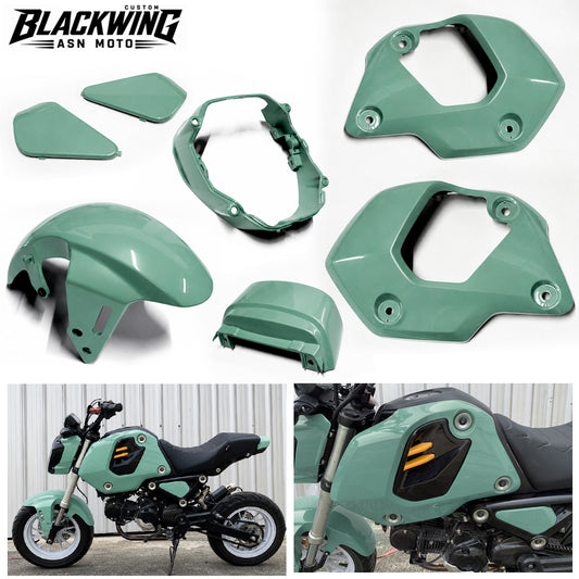 Sage Green 7Pc Body Pastel Panels Frame Body For Honda Grom 125 2021-2024