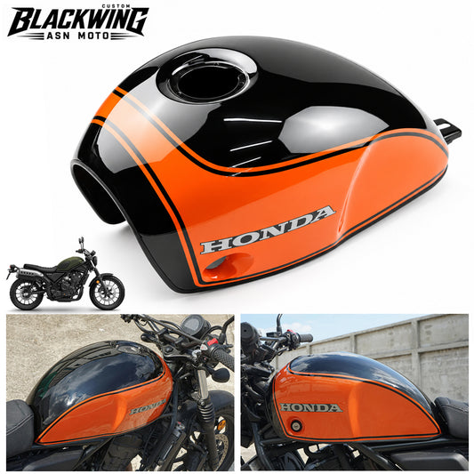 ฝาครอบถังน้ำมันเชื้อเพลิงสีดำ/ส้ม V.17 สำหรับ Honda SCL CL 300 500 ปี 2023-2026