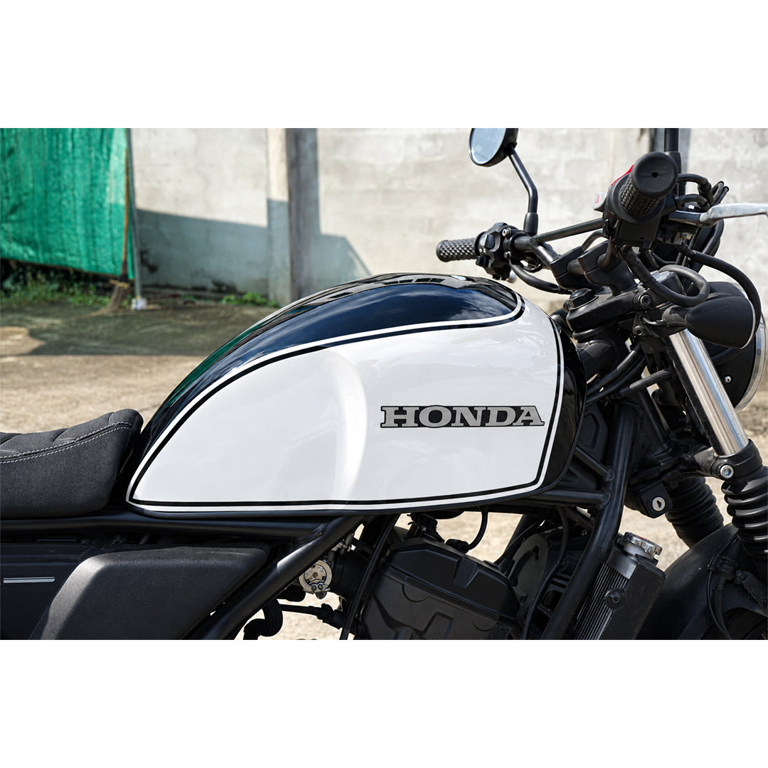 ฝาครอบถังน้ำมันเชื้อเพลิง สีดำ/ขาว V.18 สำหรับ Honda SCL CL 300 500 ปี 2023-2026