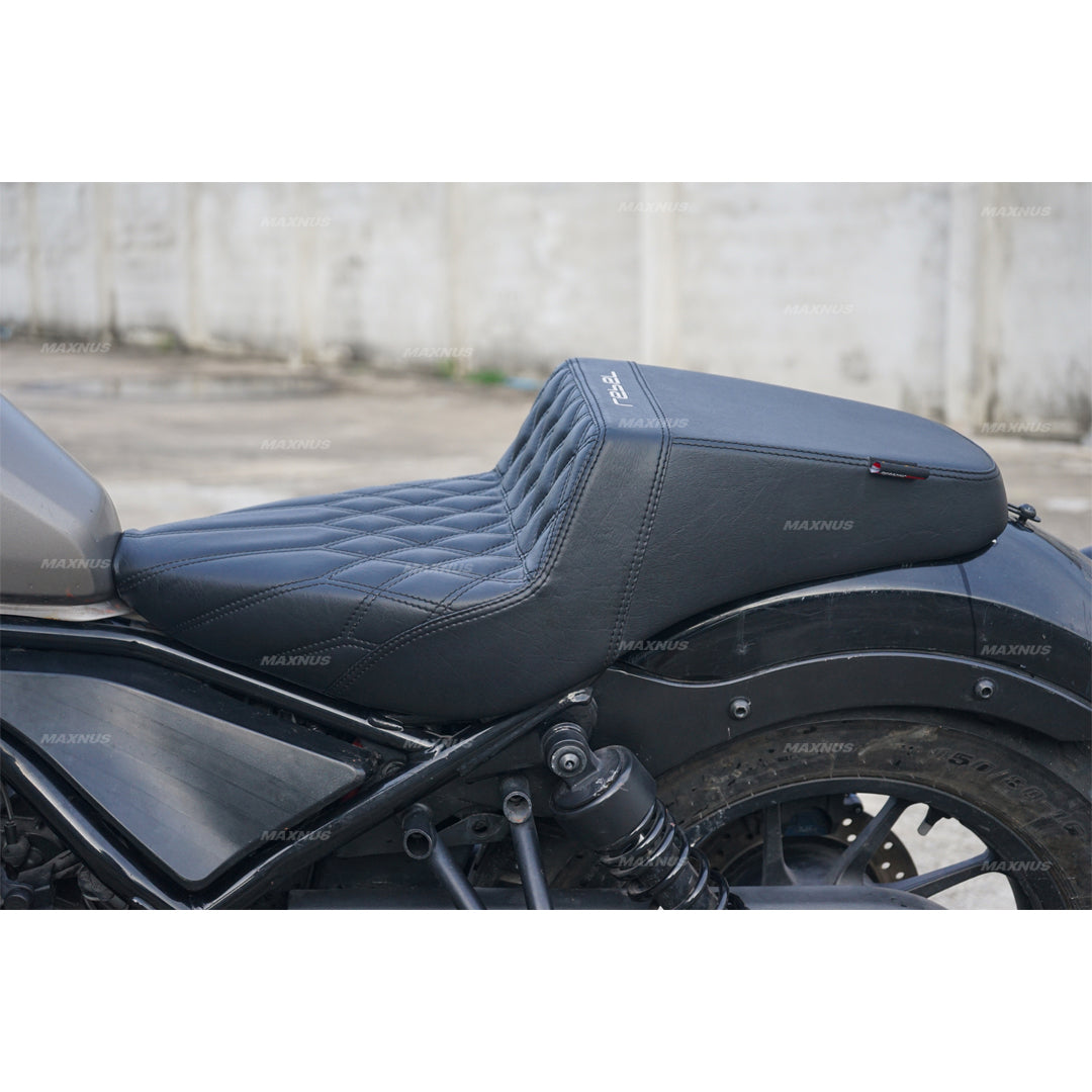SEAT DOUBLE SADDLE DUAL DRIVER SEATS PAD CUSHION V.12 FOR HONDA REBEL CMX 300&500 2017-2025