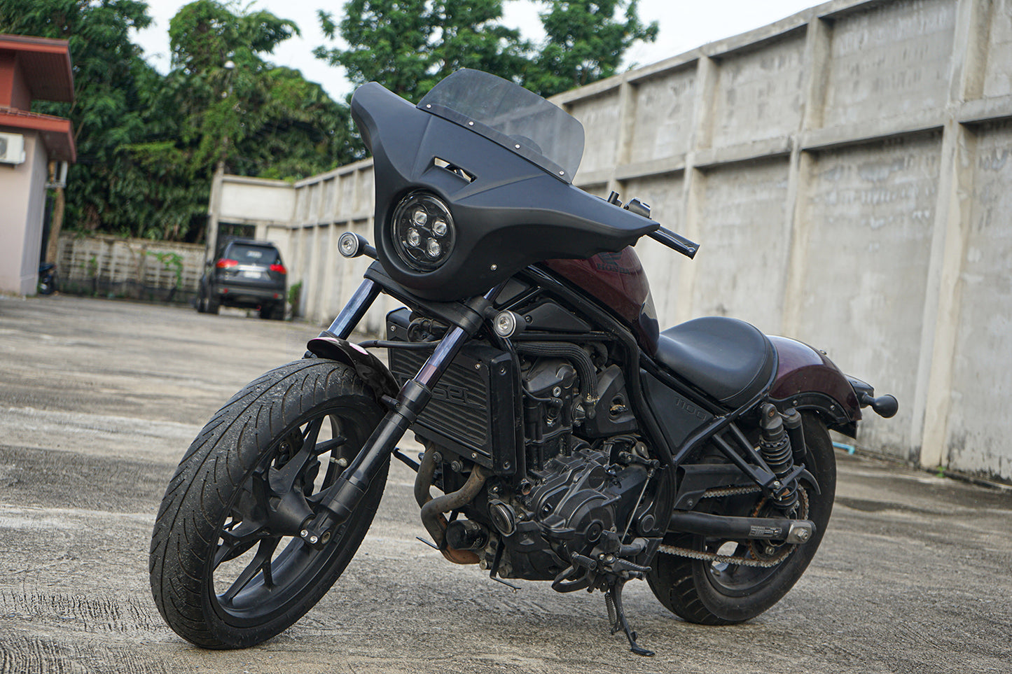 Front Batwing Fairing Windshield Matte Black Honda Rebel 1100 CMX (2021-2024)