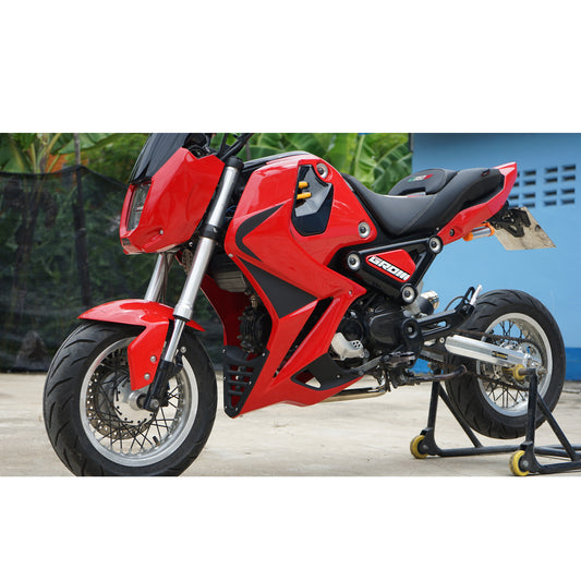 Set 4 Front Fender / Headlight Cover / Rear Cover / Side Fairing Red For Honda Grom 125 2021 - 2024