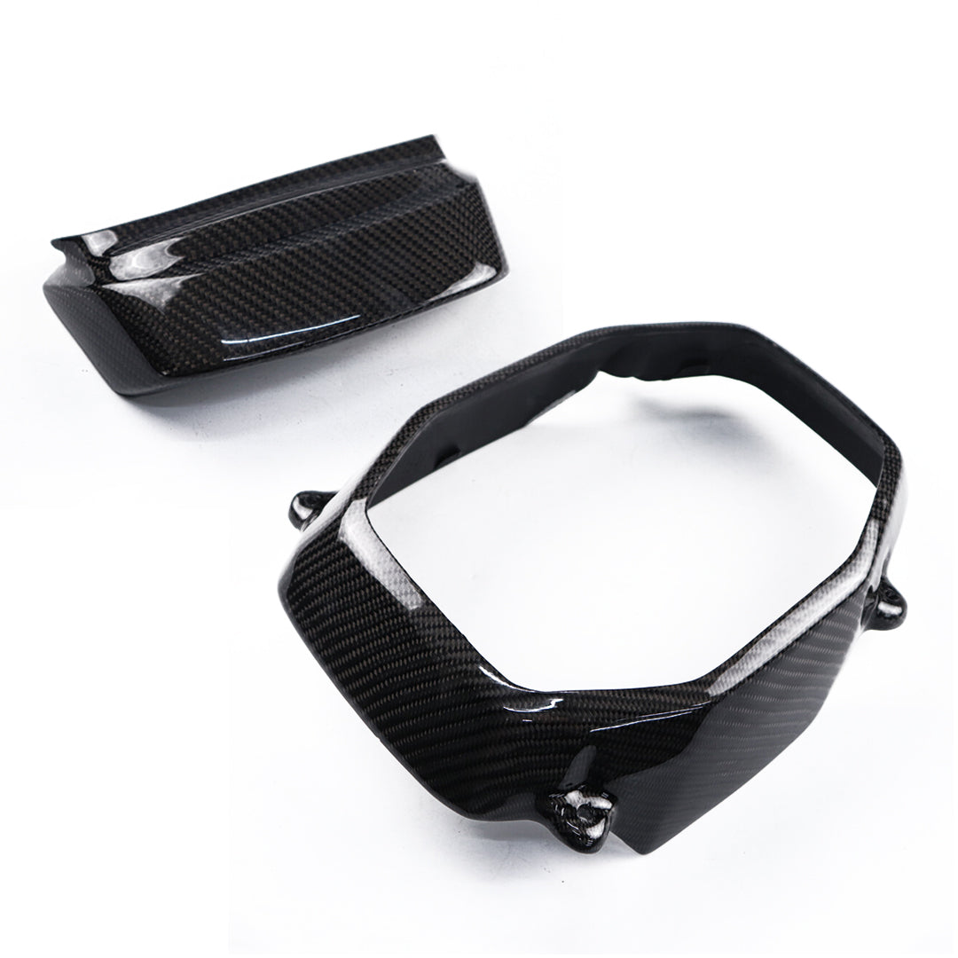 Set Of 2 Piece Frame Body Cover Side Upper Panel Carbon Fiber For Honda Grom 2021-2024