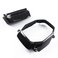 Set Of 2 Piece Frame Body Cover Side Upper Panel Carbon Fiber For Honda Grom 2021-2024
