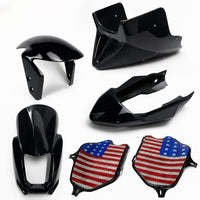 Set 5 Front Fender / Headlight Cover / Rear Cover / Side Frame / Under Fairing Black For Honda Grom 125 2021 - 2024