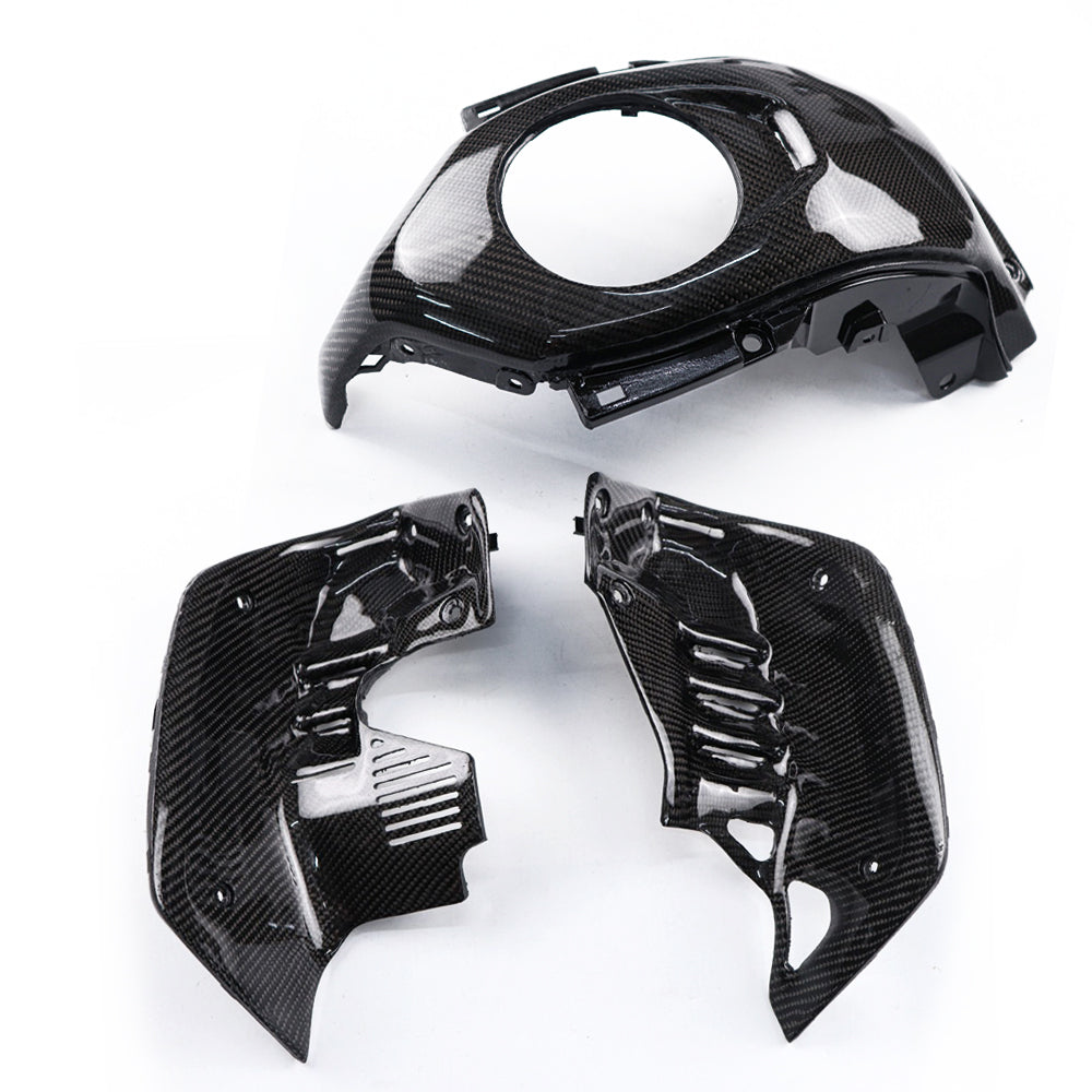 Set Of 3 Piece Frame Body Cover Side Upper Panel Carbon Fiber For Honda Grom 2021-2024