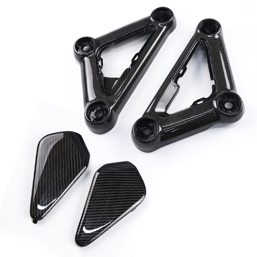Set Of 4 Piece Frame Body Cover Side Upper Panel Carbon Fiber For Honda Grom 2021-2024