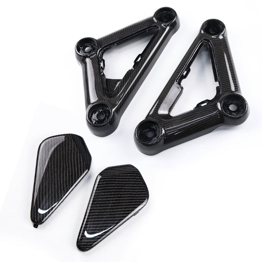 Set Of 4 Piece Frame Body Cover Side Upper Panel Carbon Fiber For Honda Grom 2021-2024