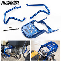 Blue Crash Bar Engine Guard & Rear Luggage Rack Kit Honda Monkey Z125 2018-2026