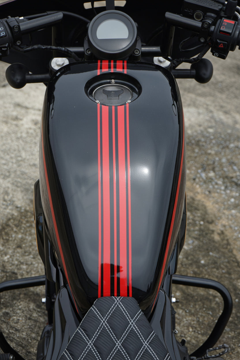 COVER FUEL OIL TANK GLOSS BLACK V.5 FOR HONDA REBEL CMX 300&500 2017-2025