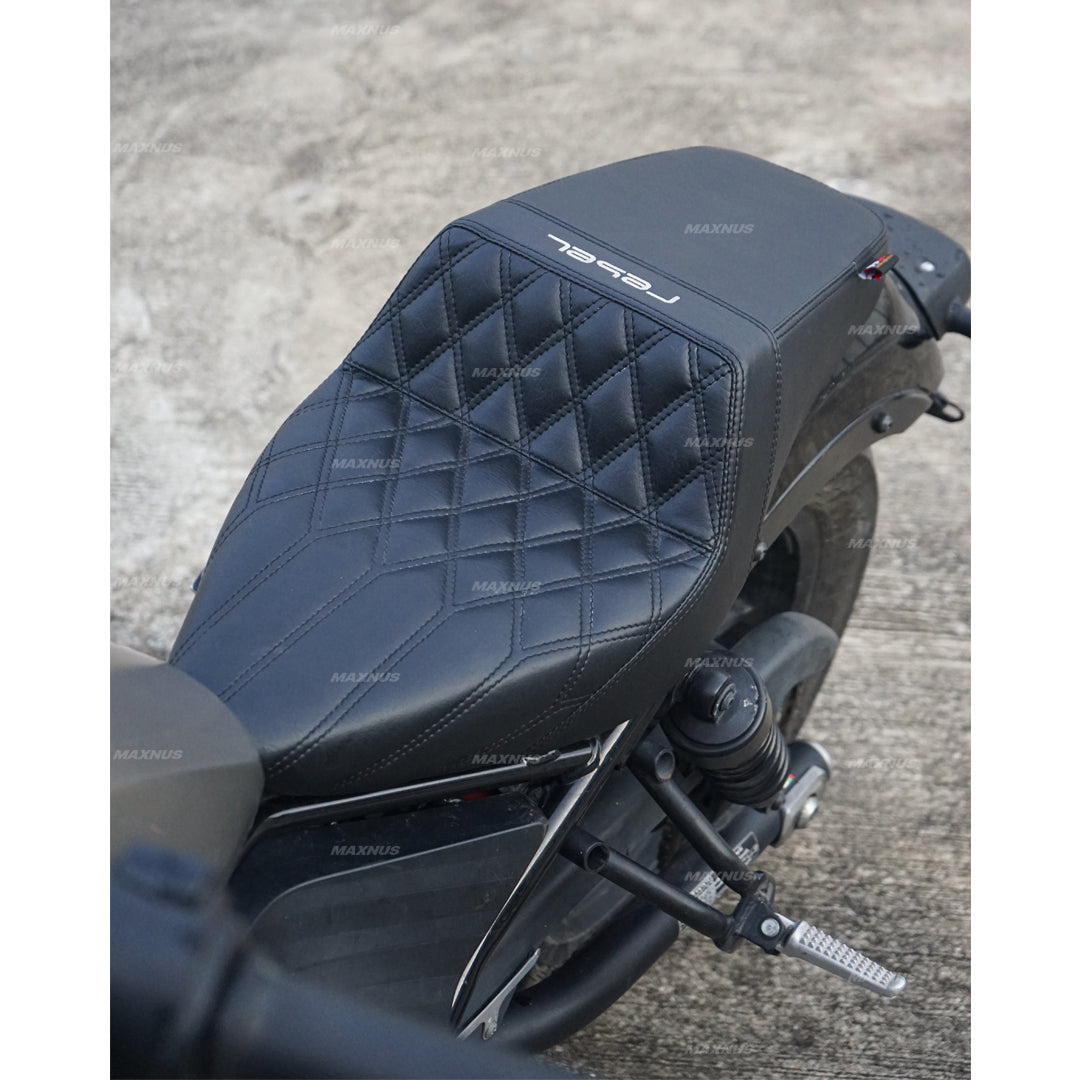 SEAT DOUBLE SADDLE DUAL DRIVER SEATS PAD CUSHION V.12 FOR HONDA REBEL CMX 300&500 2017-2025