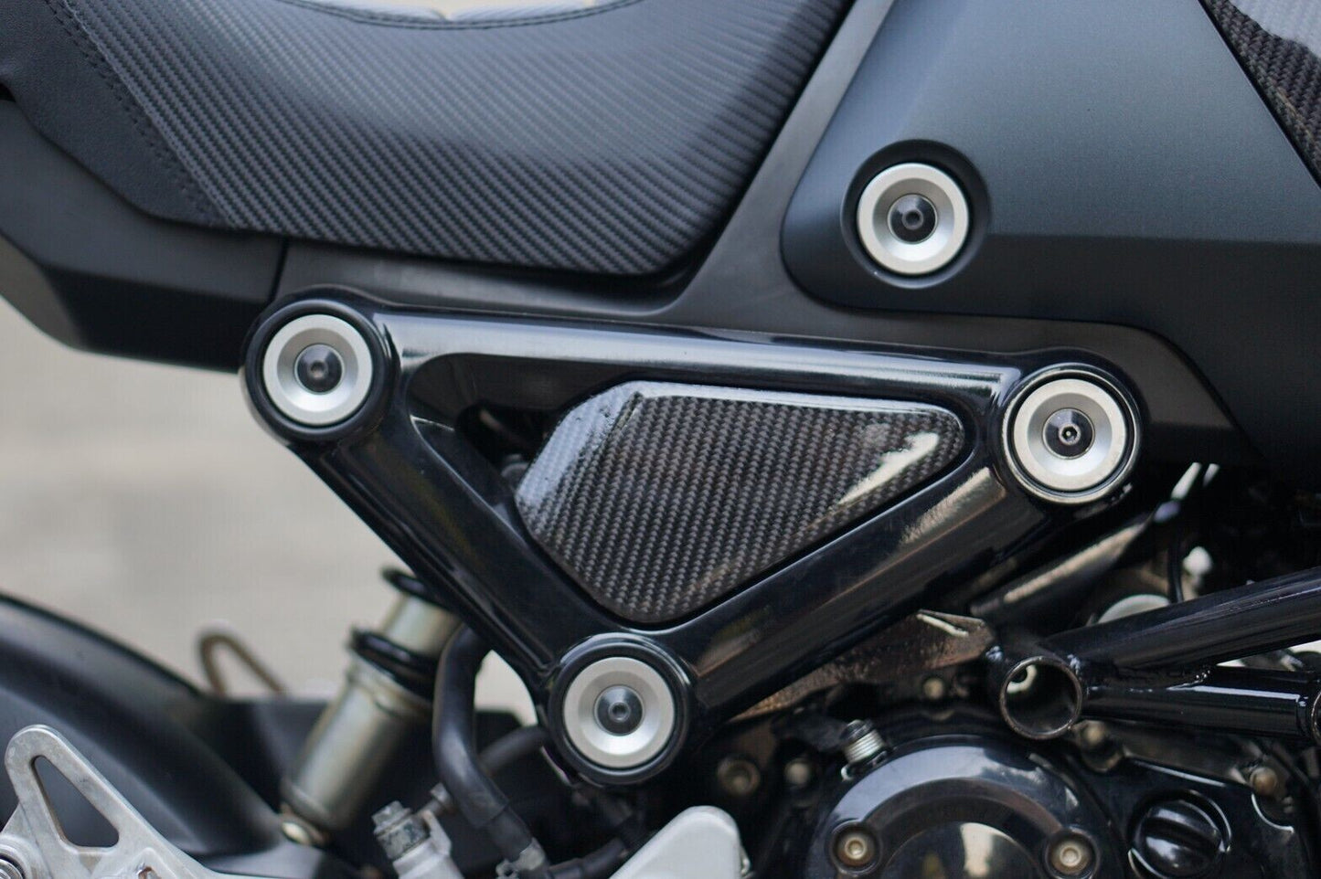 Set Of 8 Piece Frame Body Cover Side Upper Panel Carbon Fiber For Honda Grom 2021-2024