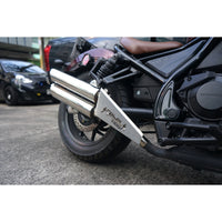 LONG DOUBLE DUAL EXHAUST PIPE MOUNT SYSTEM MAXNUS HONDA REBEL CMX1100 2021-2025