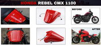 REAR FENDER FAIRING MUD GUARD LED RED FOR HONDA REBEL CMX 1100 2021-2025