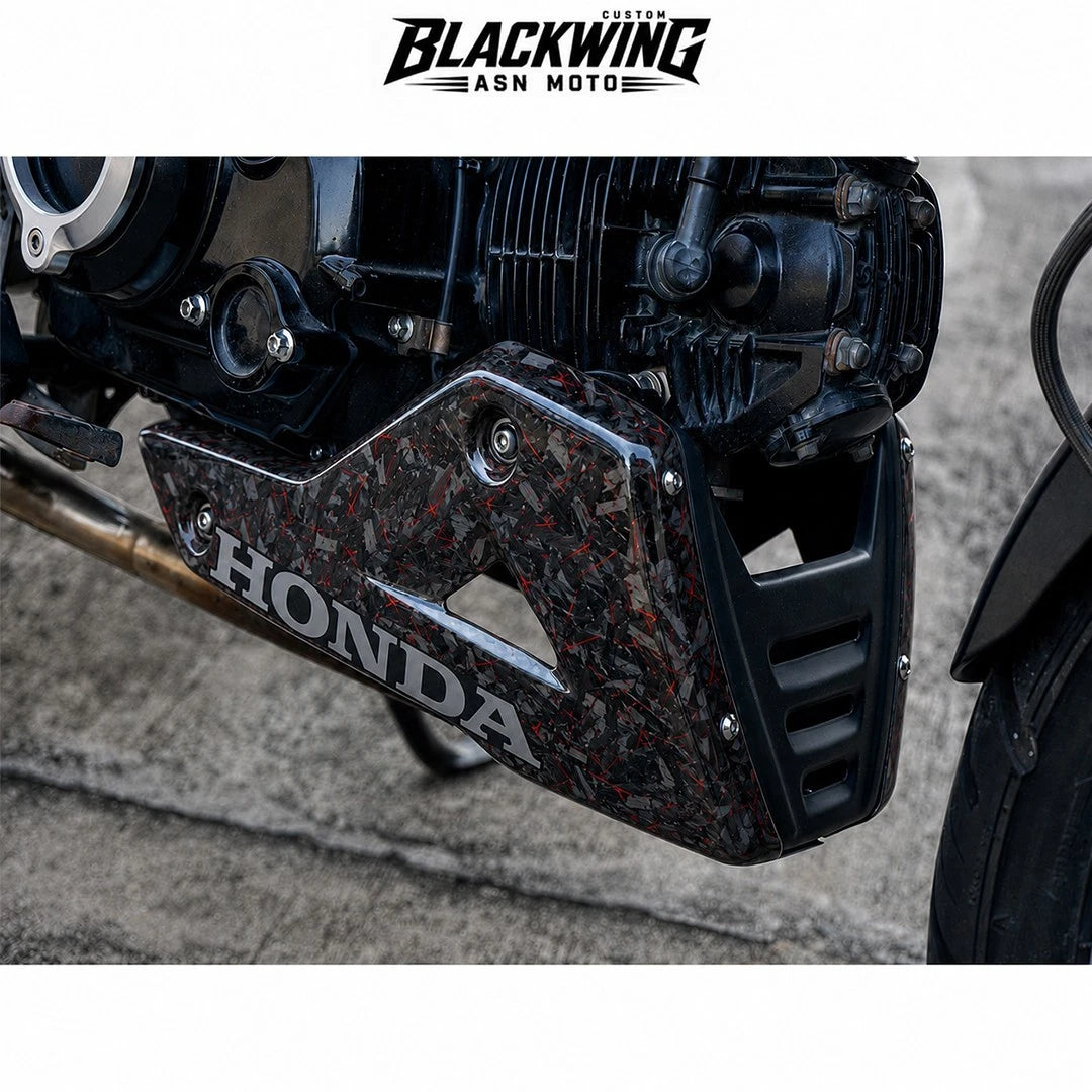 Belly Pan Under Fairing Cover Forged Carbon Fiber For Honda Grom 2021-2026