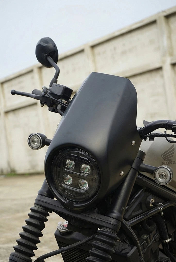 บังโคลนหน้าพลาสติก ABS สีดำด้าน สำหรับ Honda Rebel CMX 300&500 ปี 2017-2026