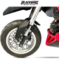 2Pc Front Fender Motard Mud Guard Fairing Black For Honda Grom 125 2021 - 2026