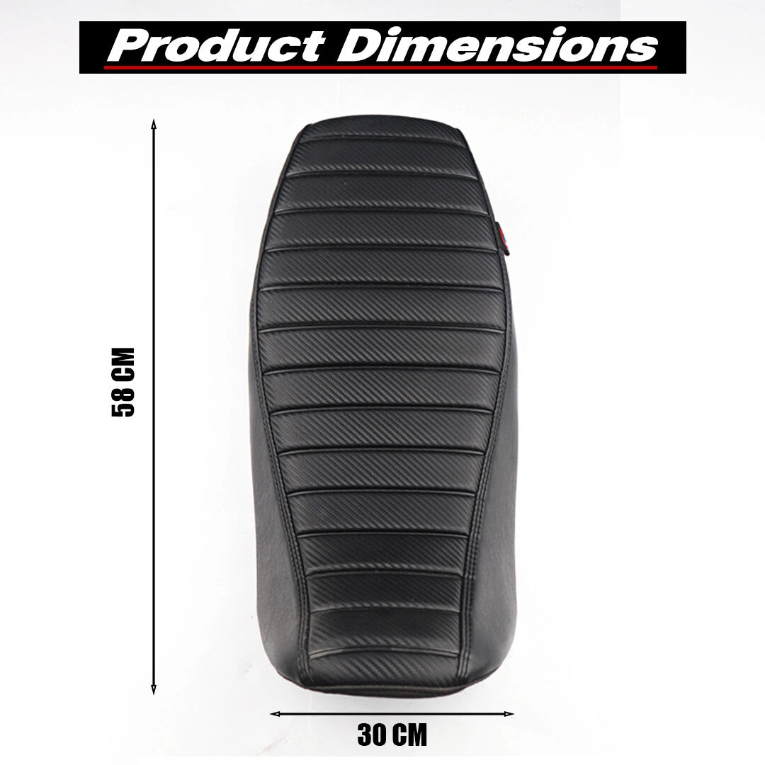 Replacement Dual Seat Carbon Stitch Black V.24 Fit For Honda Grom 125 2021-2026