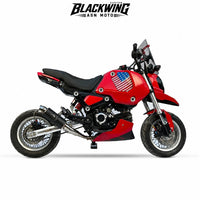 2Pc Front Fender Motard Mud Guard Fairing Red For Honda Grom 125 2021 - 2026