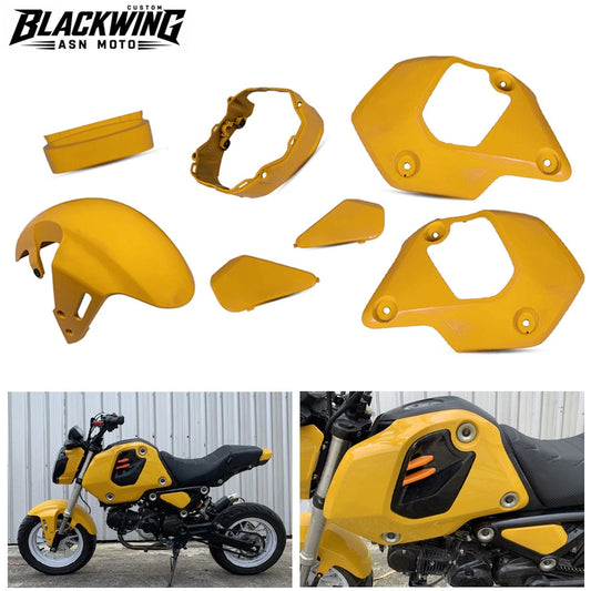 Yellow 7Pc Body Pastel Panels Frame Body V.2 For Honda Grom 125 2021-2024