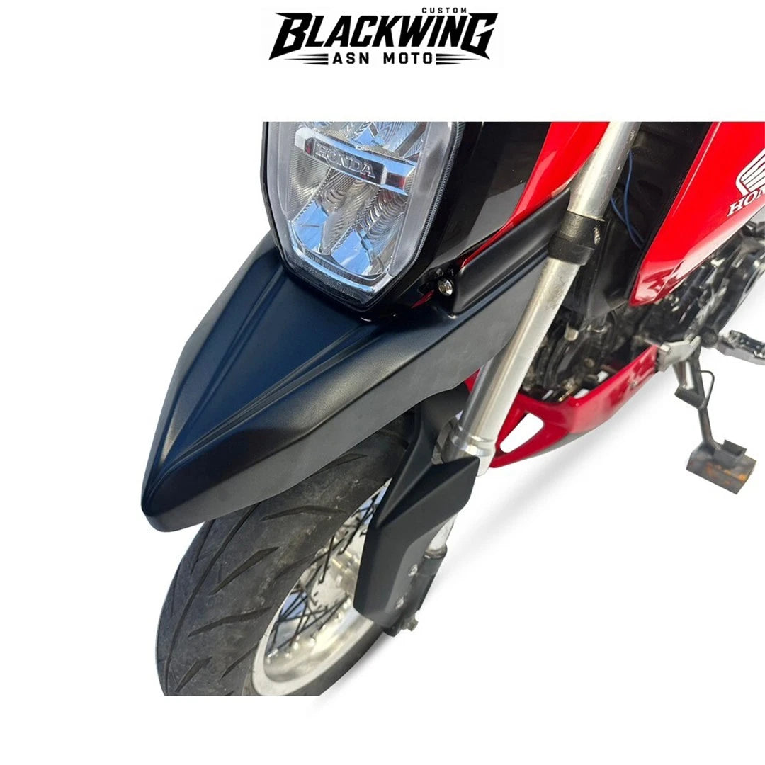 2Pc Front Fender Motard Mud Guard Fairing Black For Honda Grom 125 2021 - 2026