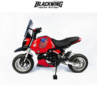 2Pc Front Fender Motard Mud Guard Fairing Black For Honda Grom 125 2021 - 2026
